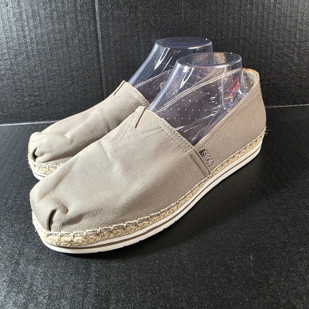 Skechers BOBS Highlights 2.0 Homestretch Womens Taupe Espadrille Slip On W9.5